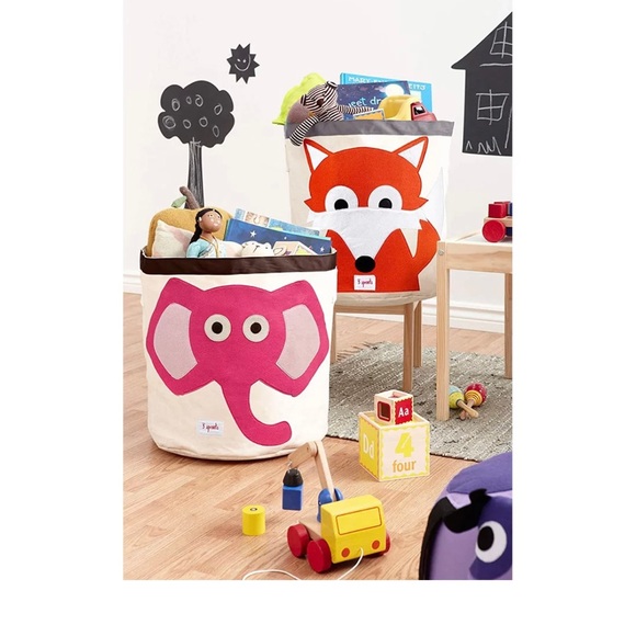 3 Sprouts Organic elephant Hamper/ toy bin storage - Picture 3 of 3